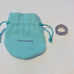 Tiffany&Co. Somerset Mesh Weave Ring in Sterling Silver